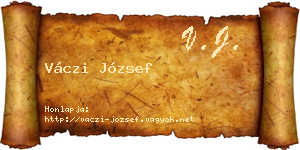 Váczi József névjegykártya